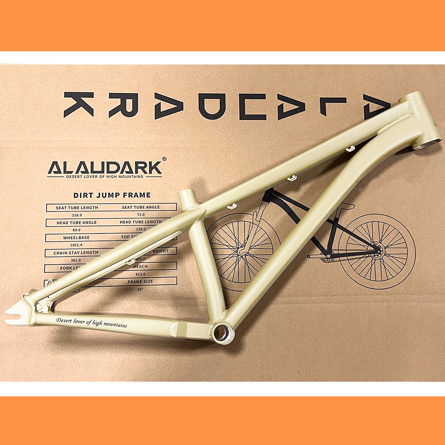 ALAUDARK LARK DJ Dirt Jump BMX bike frame 26 Discontinued Clearance